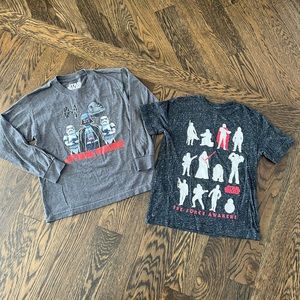 Star Wars lot bundle boys Medium Darth Vader shirt and long sleeve storm trooper
